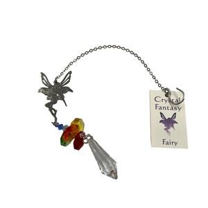 Crystal Fantasy Fairy Hanging Prism Metal W Clear & Colored Crystal NWT NEW